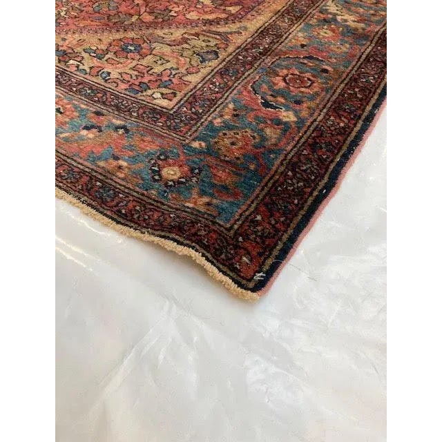 Oxblood Red 1900s Vintage Persian Lillihan Rug For Sale - Image 8 of 9