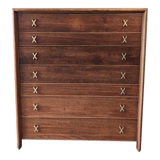 1950s Paul Frankl for Johnson Furniture Gentleman's Chest of Drawers For Sale