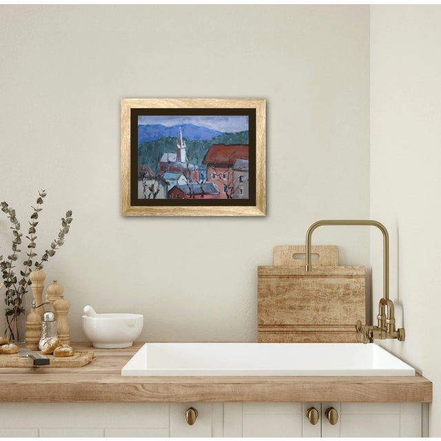 Wood "Virginia City Nevada" Contemporary Landscape Oil Painting For Sale - Image 7 of 12