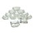 Vintage Square Glass Salt Cellars – Set of 12 For Sale