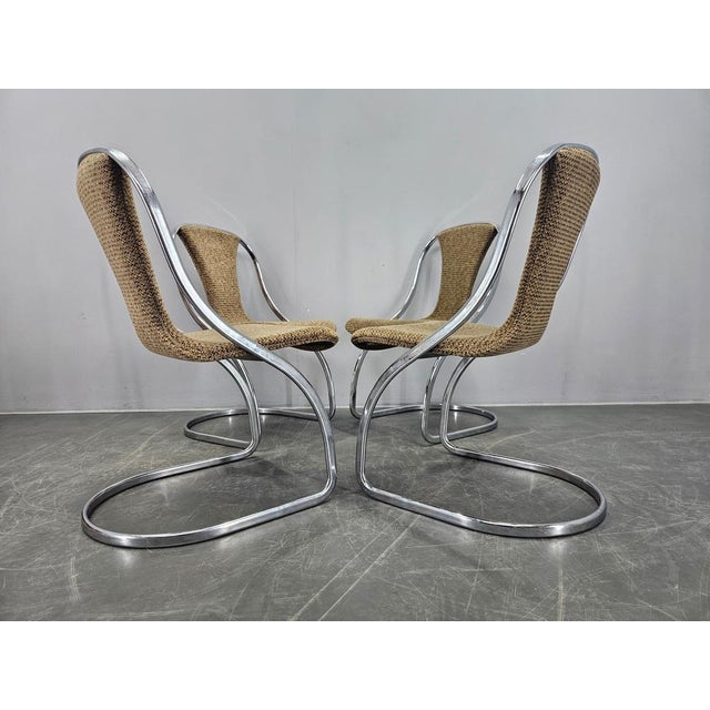 Mid-Century Dining Chairs in the style of Gastone Rinaldi, Italy, 1970s, Set of 4 For Sale - Image 10 of 16