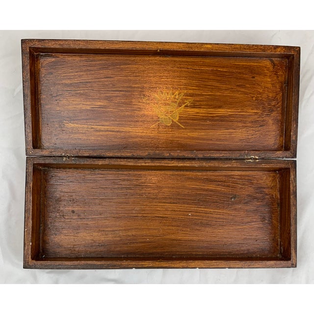 Late 19th Century Antique Italian Playing Card Wood Box For Sale In Los Angeles - Image 6 of 6