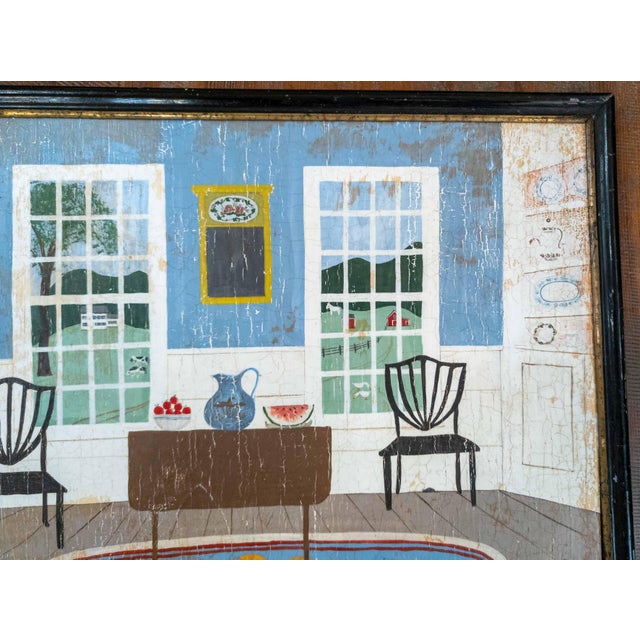 Mid 20th Century 20th Century American Folk Out Outside Art Painting by Natalee Everett Goodman For Sale - Image 5 of 16