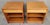 Classic pair of teak Danish Modern nightstands. Marked Made in Denmark". Circa. 1970's. Very nice original condition with...