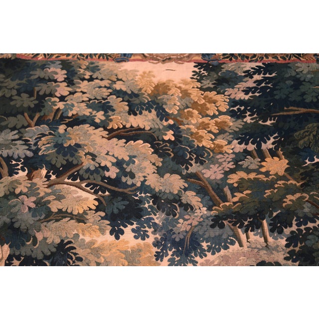 18th Century Nazmiyal Collection 18th Century Silk and Wool French Tapestry For Sale - Image 5 of 11