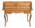 French 1800s Louis XV Style Walnut Desk with Green Leather and Lifting Panel For Sale