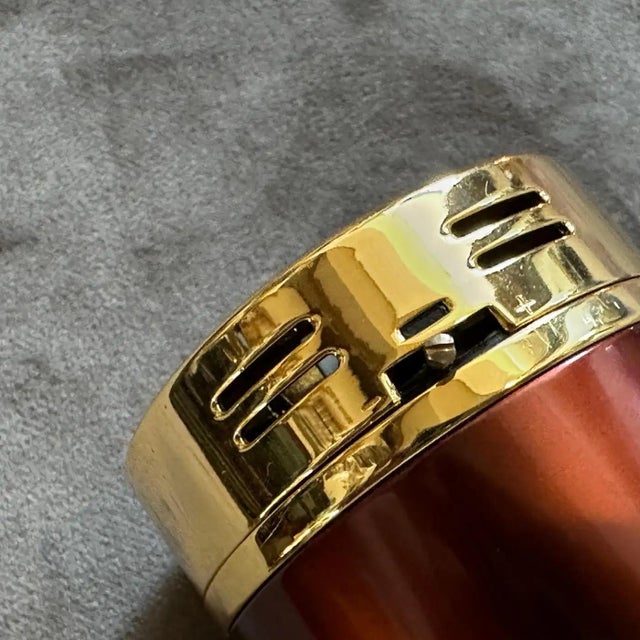 1980s 1980s Modern Brass and Lacquer Table Lighter by Gucci For Sale - Image 5 of 12