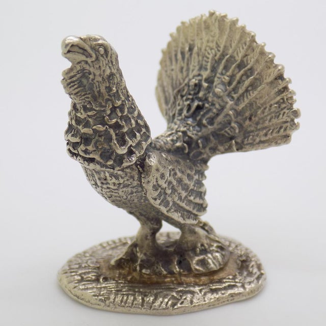 Vintage Italian Handmade Silver Turkey Figurine, 1950s For Sale - Image 12 of 12