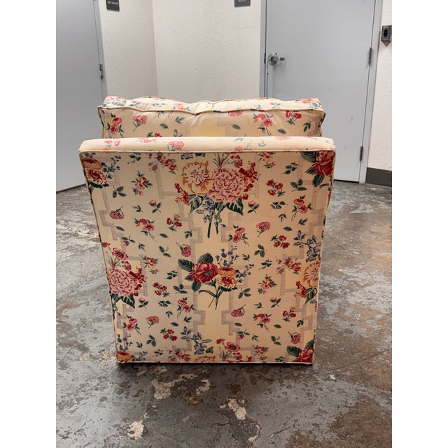 2010s Bespoke Floral Upholstered Chaise For Sale - Image 5 of 12