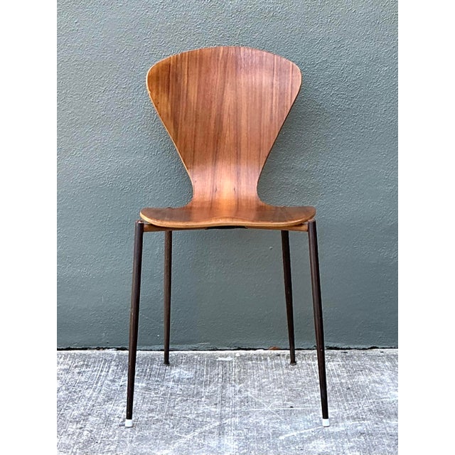 Mid-Century Modern Vintage Danish Bent Plywood Chair For Sale - Image 3 of 12