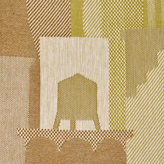Traditional Sample - Schumacher The City'S Silent Lines Indoor/Out Fabric In Chartreuse For Sale - Image 3 of 6