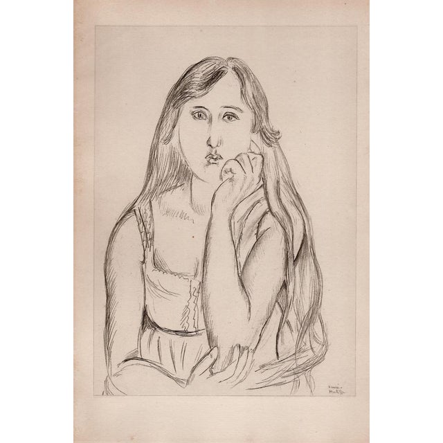 Matisse, Girl, Original Lithograph, 1920 For Sale - Image 9 of 11