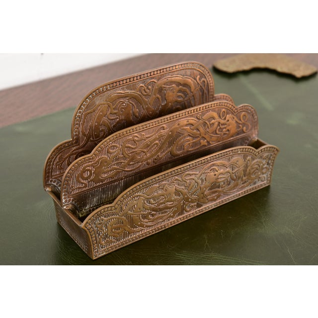 Marshall Fields Marshall Field & Co. Antique Viking Bronze Letter Rack, Circa 1910 For Sale - Image 4 of 11