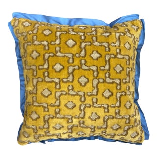 Custom Golden Geometric Throw Pillow For Sale
