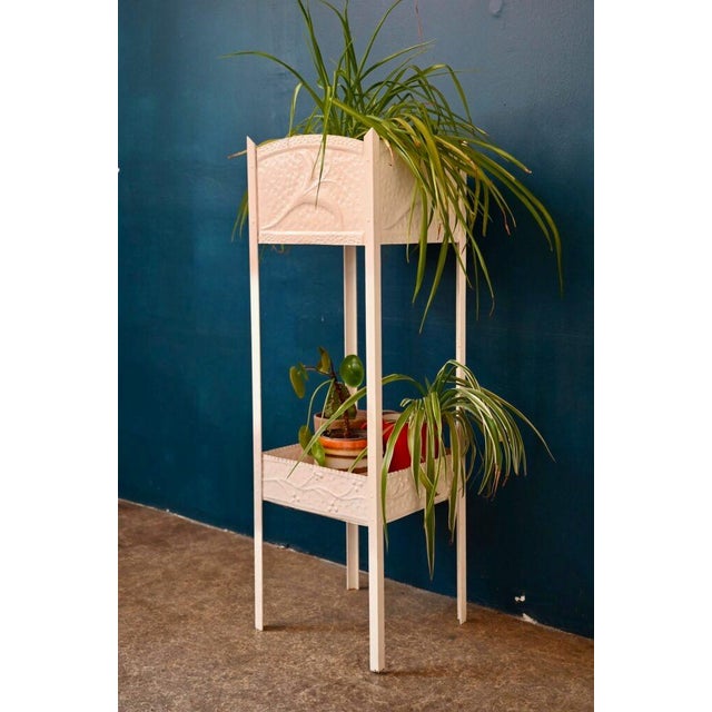 Boho Chic Antique Art Nouveau Metal Planter, France, 1900s For Sale - Image 3 of 16