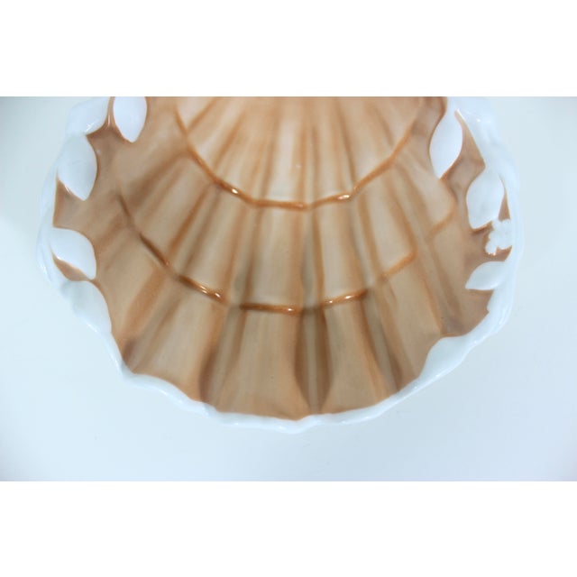 Ceramic Vintage Ceramic Shell Bowl Mottahedeh Vista Alegre Portugal For Sale - Image 7 of 10