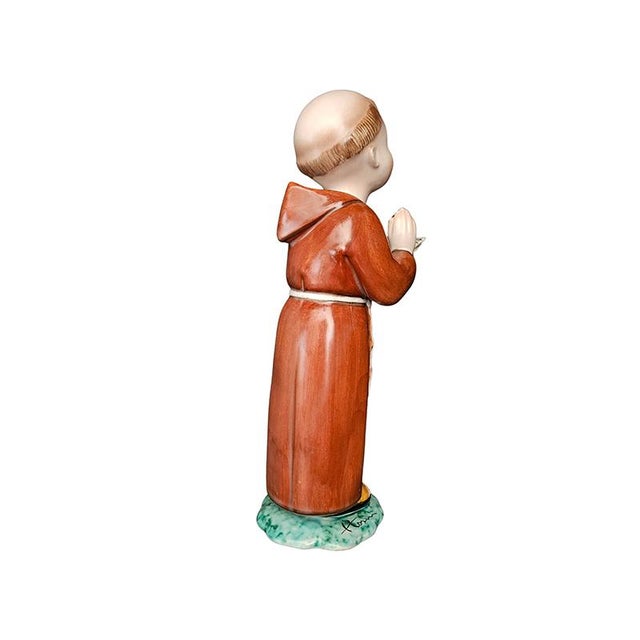 Enamelled Sculpture of Friar, 1980s For Sale - Image 3 of 8