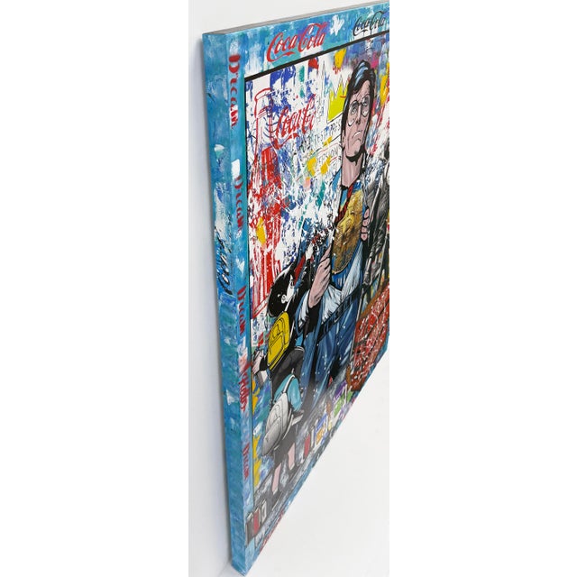 Contemporary Jozza, Super Coin! Huge Original Painting on Canvas, Signed, 60x48 In. Stretched, 2026 For Sale - Image 3 of 3