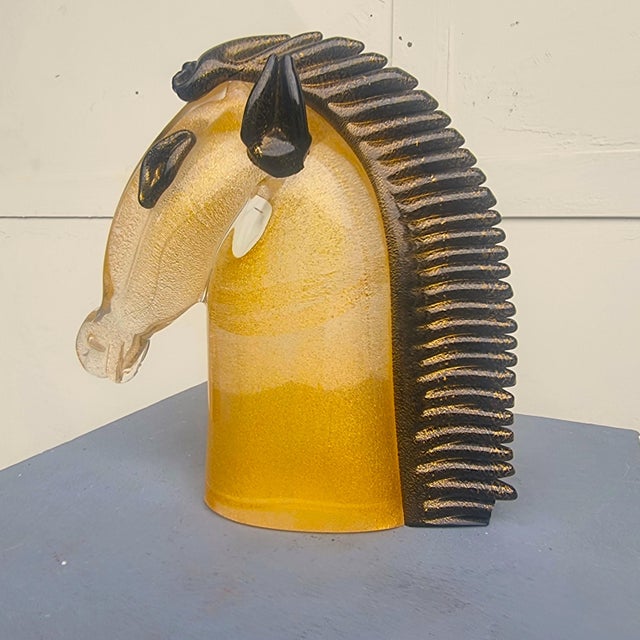 1970s Archimede Seguso, Murano Glass Horse Head, 1970, Glass For Sale - Image 5 of 11