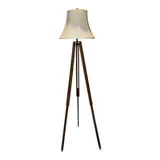 Antique Surveyors Tripod Floor Lamp For Sale