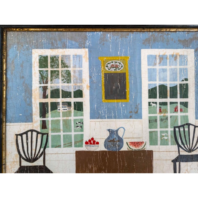 Wood 20th Century American Folk Out Outside Art Painting by Natalee Everett Goodman For Sale - Image 7 of 16