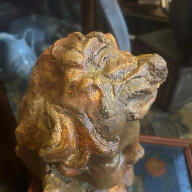 Stone Set of Two 1930s Baroque Style Stone Sicilian Angels For Sale - Image 7 of 12