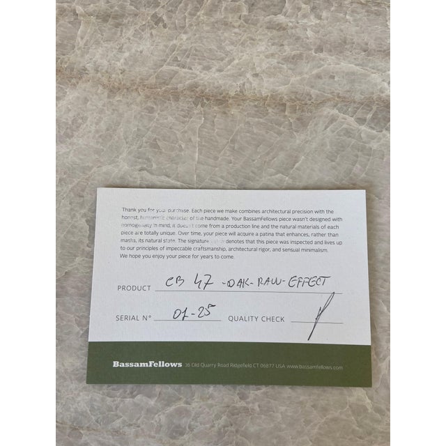 BassamFellows Armless Brutus Chair - Raw Oak & Double Caned, Italian Hand-Crafted Accent/Desk Chair For Sale - Image 11 of 11