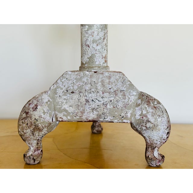Early 19th Century Swedish Gustavian Wooden Altar Stick Lamp For Sale In Palm Springs - Image 6 of 17