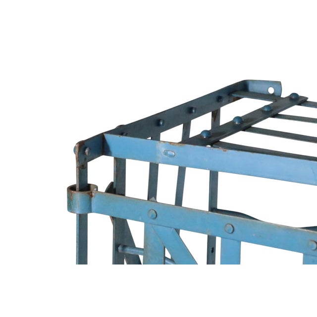 Metal 1930s Industrial French Iron Wine Rack by Rigidex For Sale - Image 7 of 17