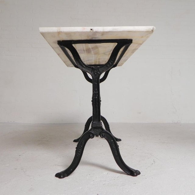 Bistro Table with Marble Top and Cast Iron Frame, Paris, France, 1930s For Sale - Image 12 of 18