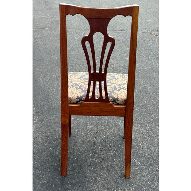 Late 20th Century Solid Rosewood Hepplewhite Dining Chairs - Set of 6 For Sale - Image 9 of 12