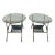 Mid 20th Century Mid Century Modern Chrome and Oval Glass Top Side Tables - a Pair For Sale