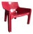 Red Model Vicario Chair by Vico Magistretti for Artemide, 1970s For Sale