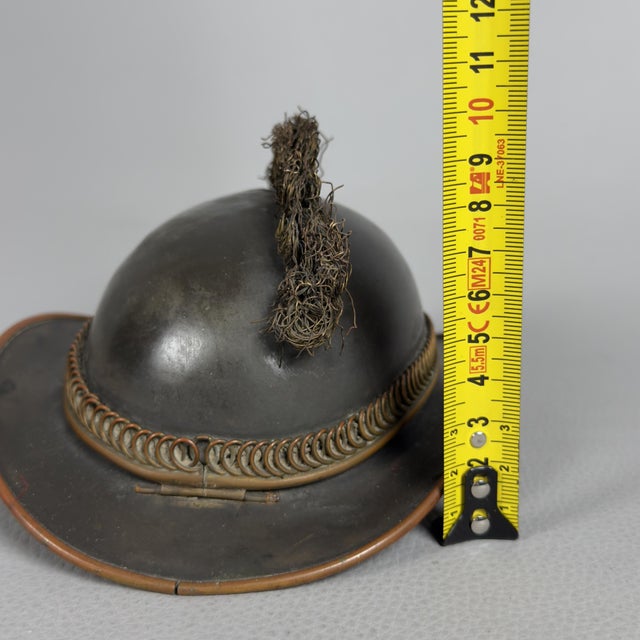 Antique Brass Helmet Inkwell, Early 1900s For Sale - Image 12 of 13