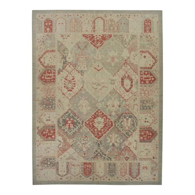 Early 21st Century Modern Turkish Oushak Rug 9'2" X 12'4" For Sale