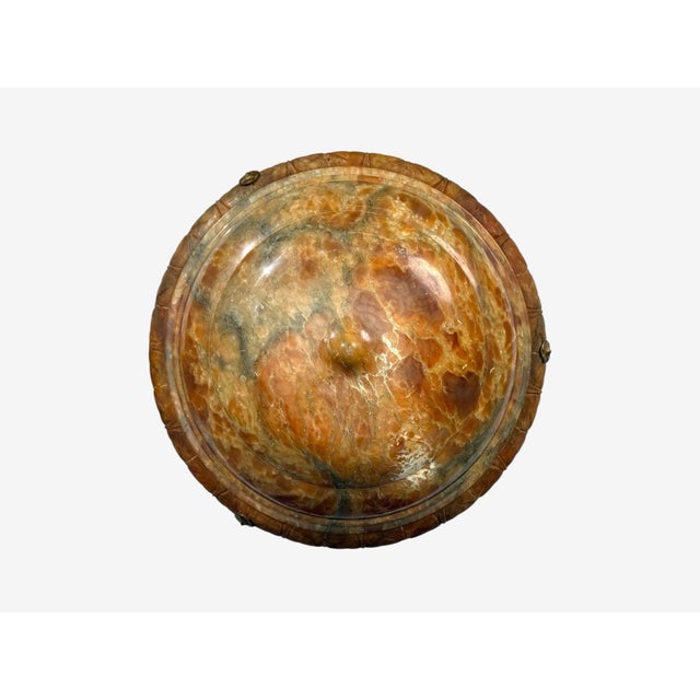Metal Swedish Art Deco, Pendant Light, Rope, Alabaster, Sweden, 1930s For Sale - Image 7 of 12