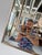 1980s La Barge Style Geometric Beveled Wall Mirror With Brushed Aluminum Frame For Sale - Image 10 of 12