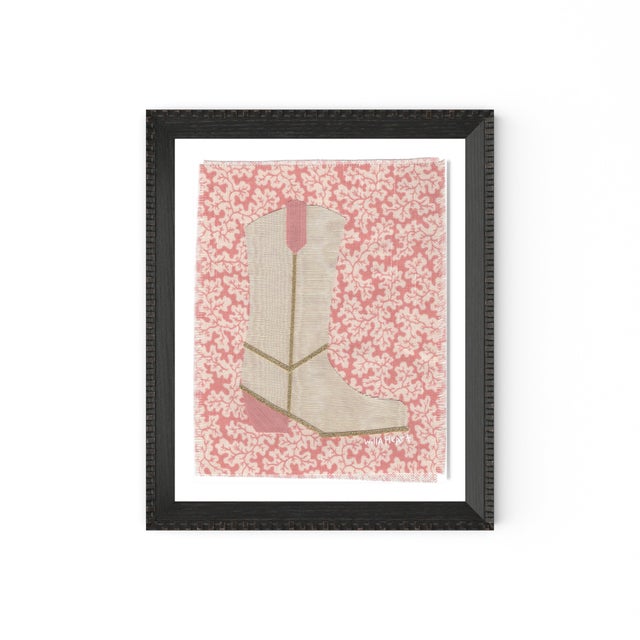 Not Yet Made - Made To Order Lula the Cowboy Boot by Willa Heart in Brimfield Black Frame, Mini Art Print For Sale - Image 5 of 5