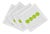 Pickelballs Acid Green Cotton Sateen Cocktail Napkins, Set of 4 For Sale