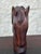 Vintage Equestrian Horse Head Sculptures in Dark Carved Wood - A Pair For Sale - Image 11 of 12