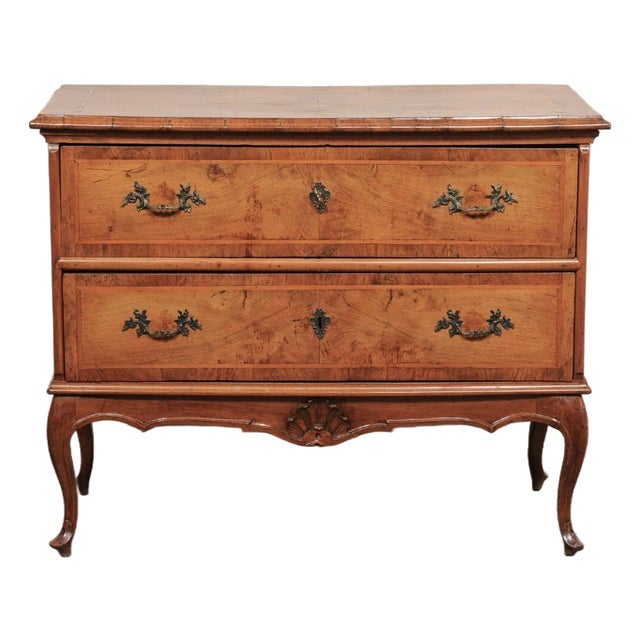 Late 18th C Italian Two-Drawer Raised Chest For Sale