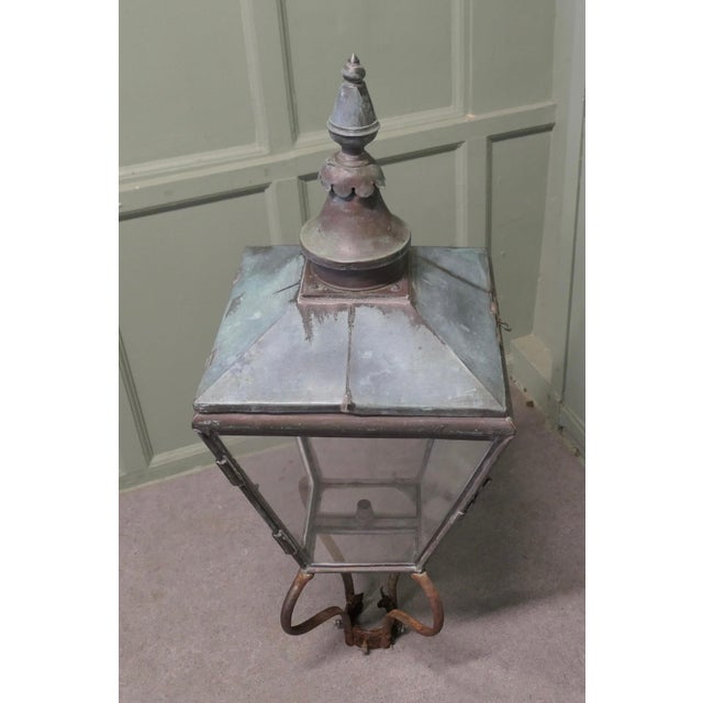 Large Victorian Copper Lantern For Sale - Image 6 of 8