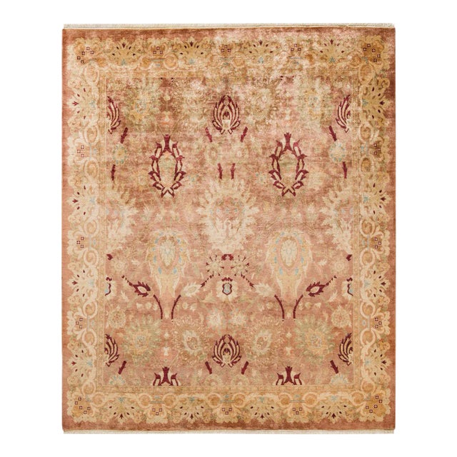 Vintage Traditional Hand Knotted Wool Area Rug, Bronze - 6'1" X 6'3" For Sale