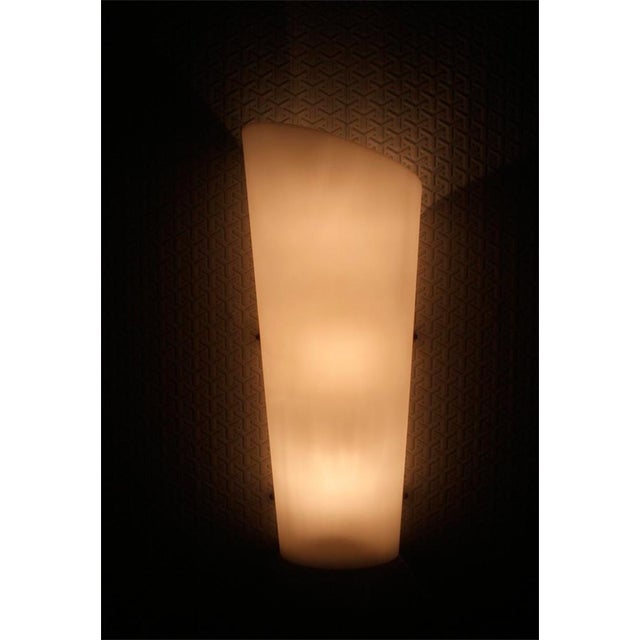 Large White Wall Lamps, 1950s, Set of 2 For Sale - Image 12 of 15
