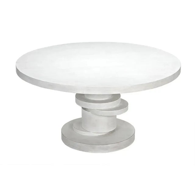 Mid-Century Modern NOIR Hugo Dining Table 60", White Wash For Sale - Image 3 of 5