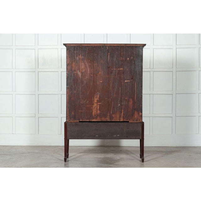 English Mahogany Arched Glazed Dresser Cabinet, 1910 For Sale - Image 18 of 18