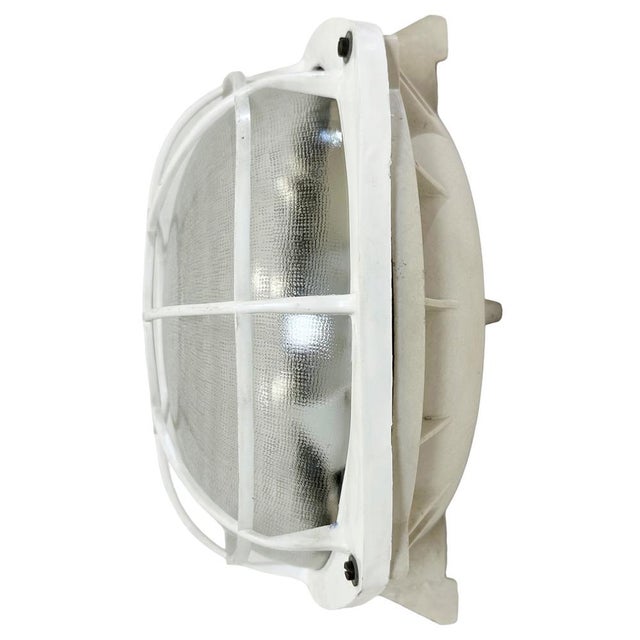 Vintage industrial white ( beige ) bakelite wall lamp made by Elektrosvit in former Czechoslovakia during the 1980s. It...