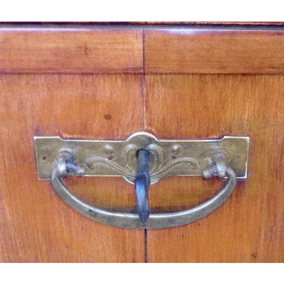 Wood Tall Art Nouveau Commode or Chest of Drawers For Sale - Image 7 of 11