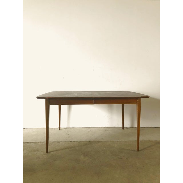 Mid Century Modern Dining Table With Three Leaves For Sale - Image 13 of 13