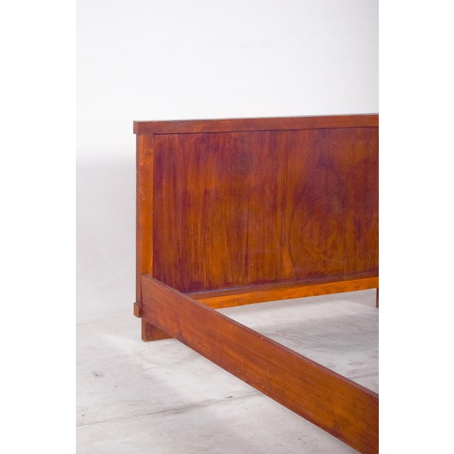 Mid-Century Modern Mid-Century Modern Portuguese Wooden Bed Frame, 1950 For Sale - Image 3 of 10